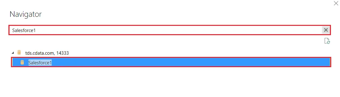 テーブルをプレビュー