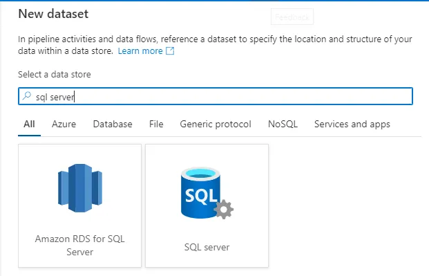Selecting SQL Server