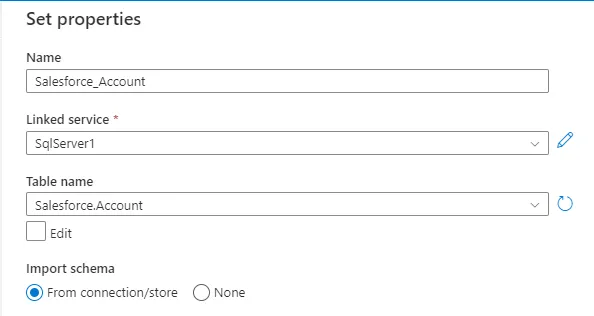 Setting the properties