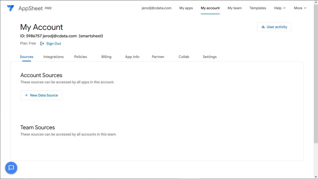 新しいデータソースを追加