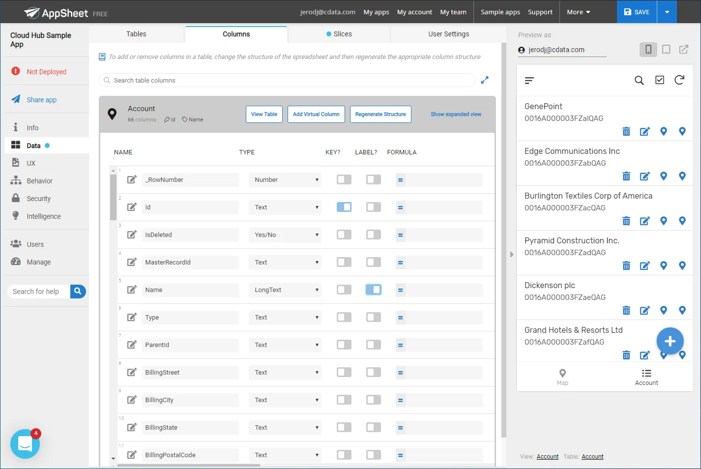 Connect AI と連携したアプリを設定