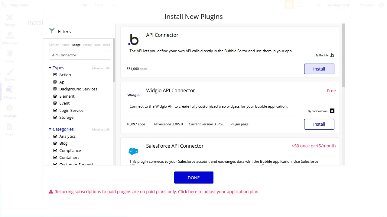 API Connector プラグインのインストール