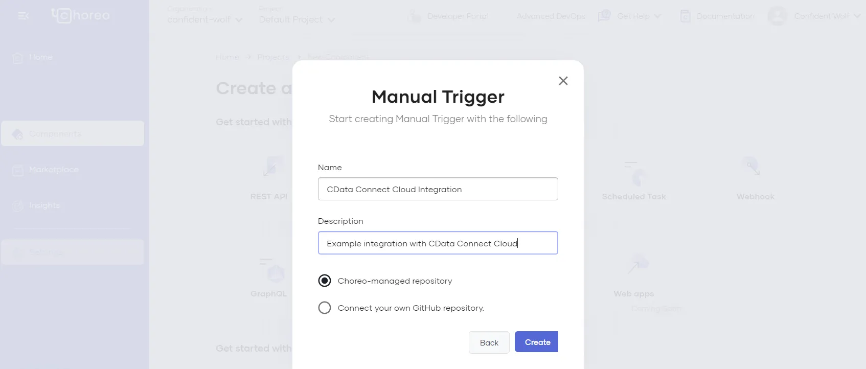 Creating manual trigger