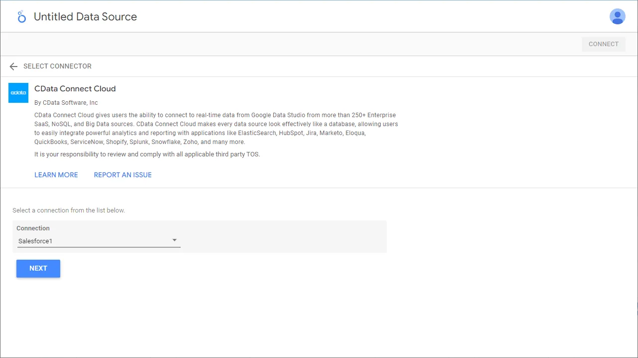 コネクションの選択