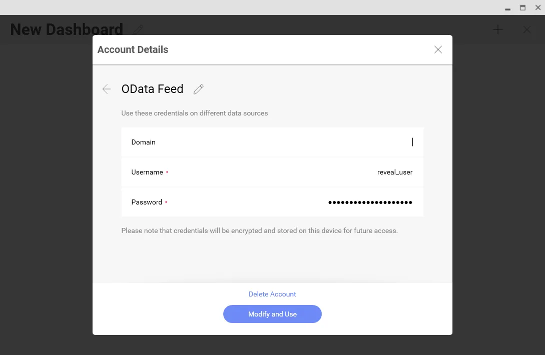 Configuring the credentials
