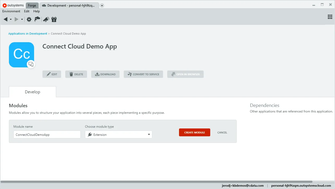 Creating a new extension module