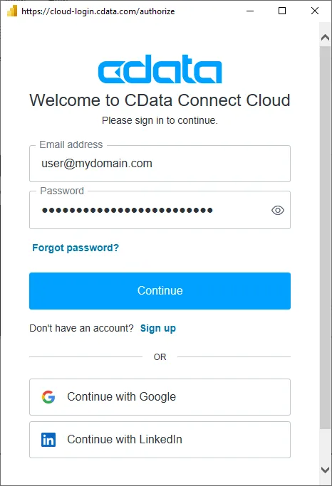 Authenticating with Connect AI