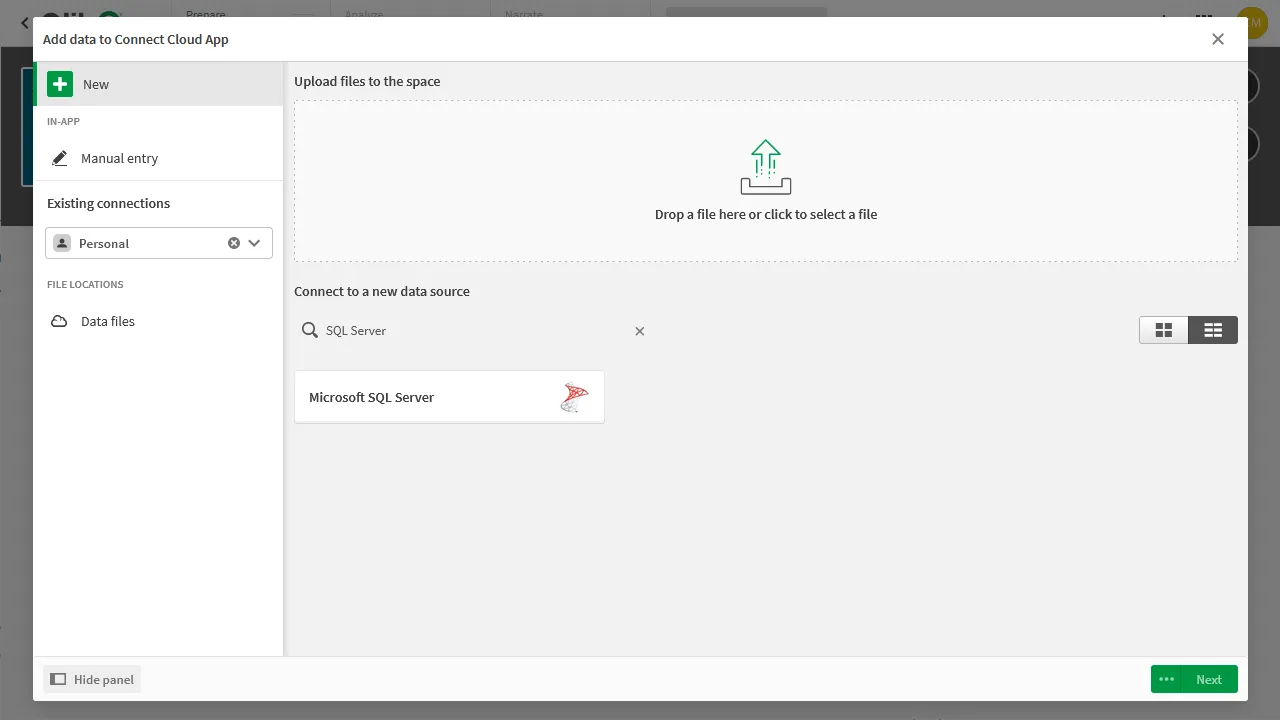 Selecting a connector