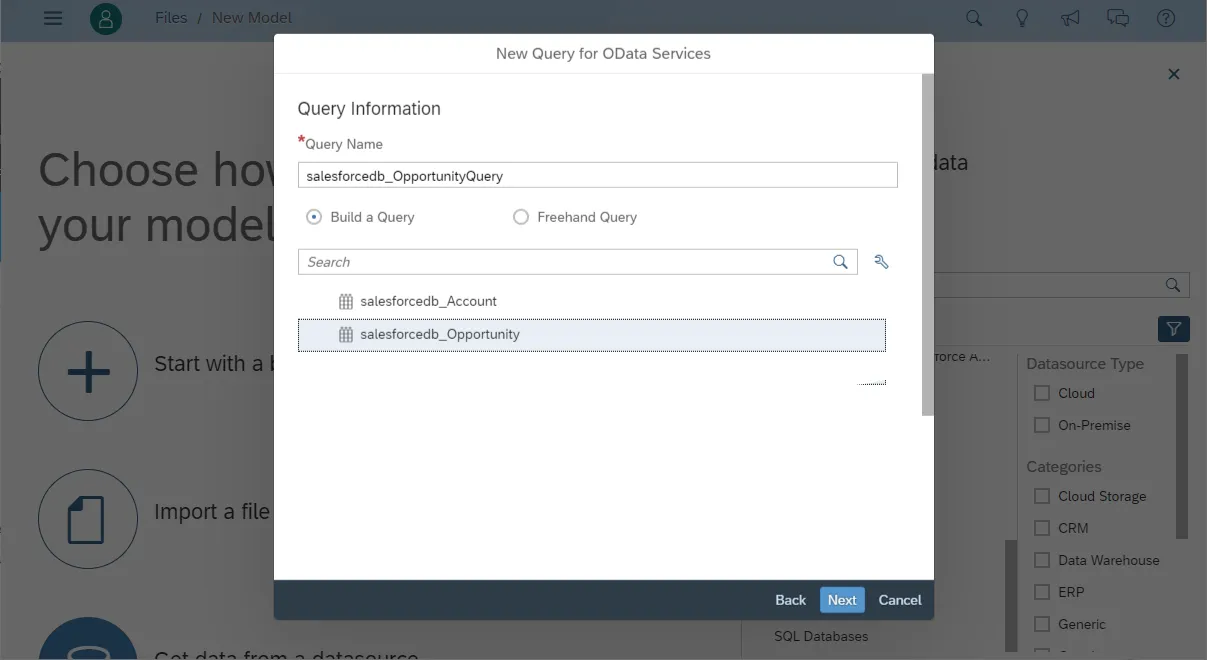 Choosing a Connect AI OData endpoint to query