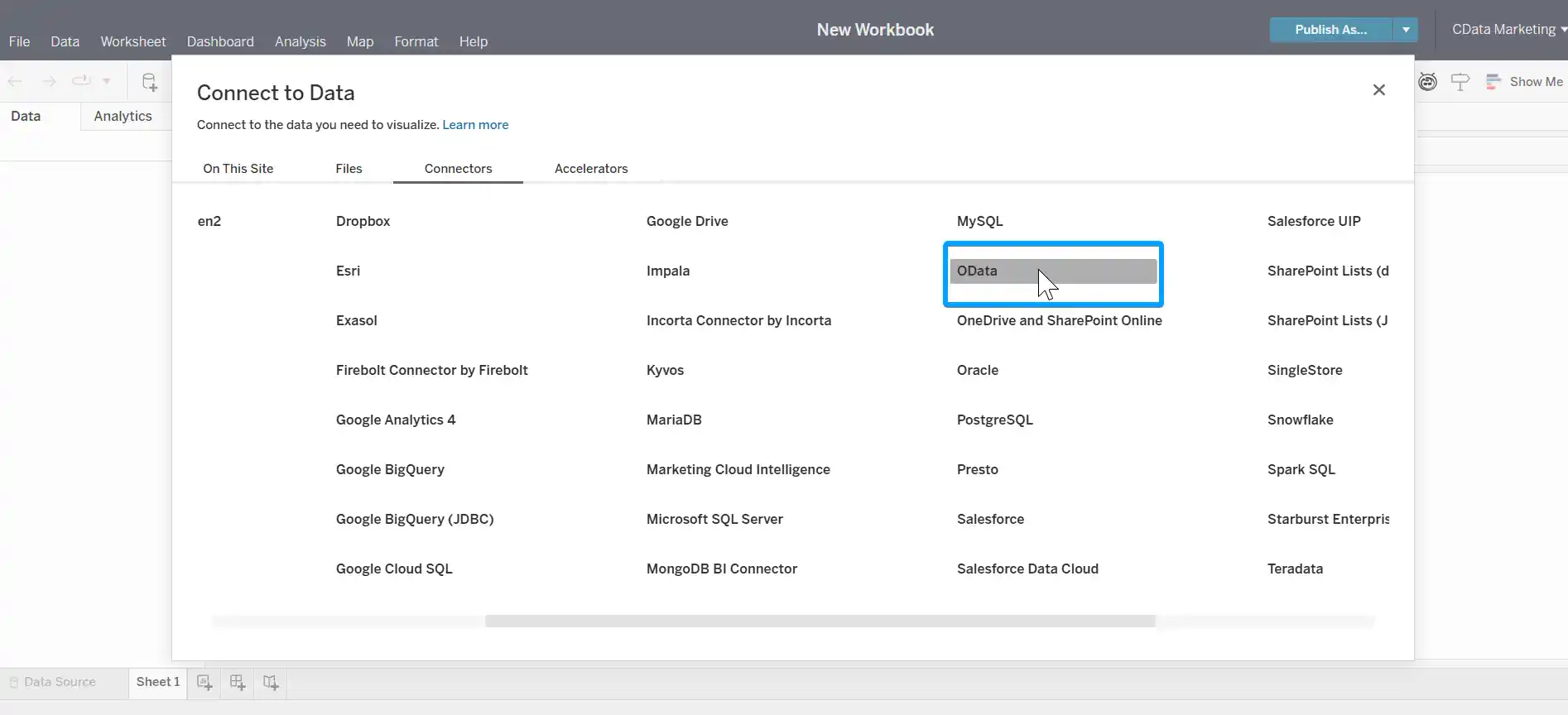 Tableau Cloud からConnect AI に接続