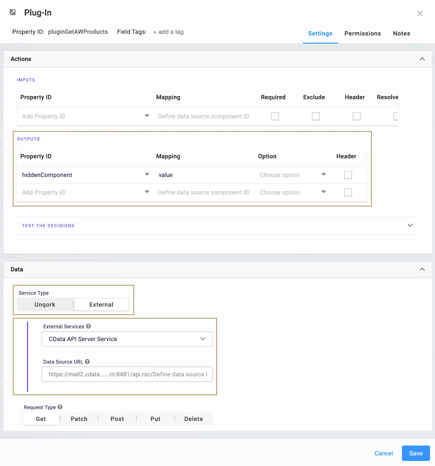 Connect AI の特定のエンドポイントをハイライト