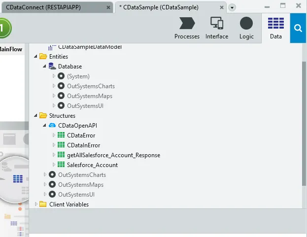 Structures データモデルの確認