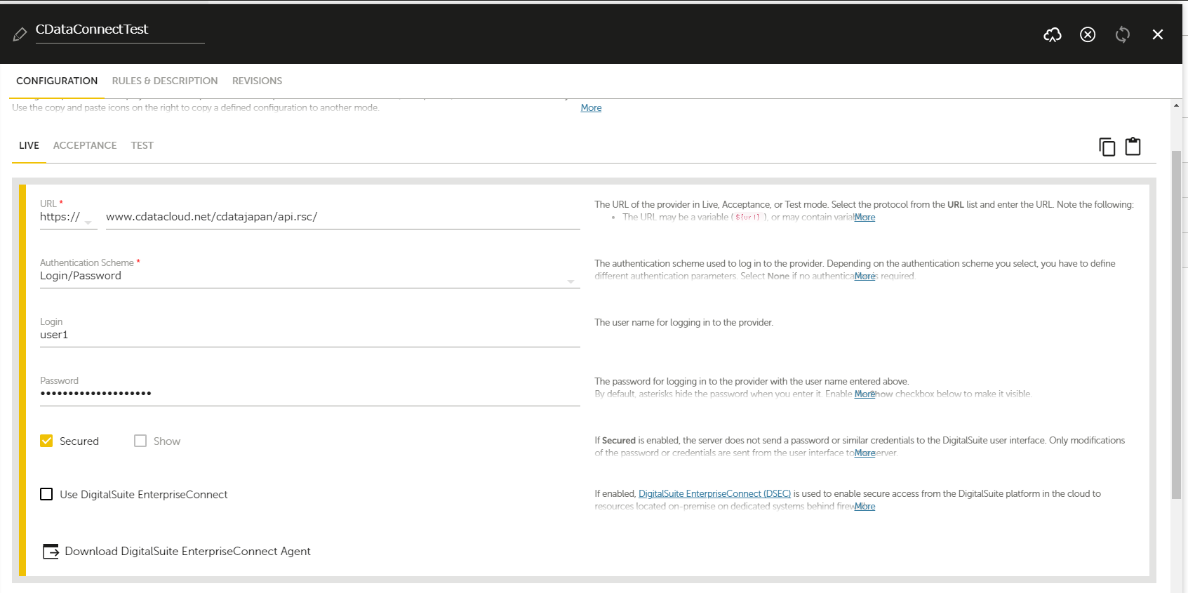 Selecting a connector