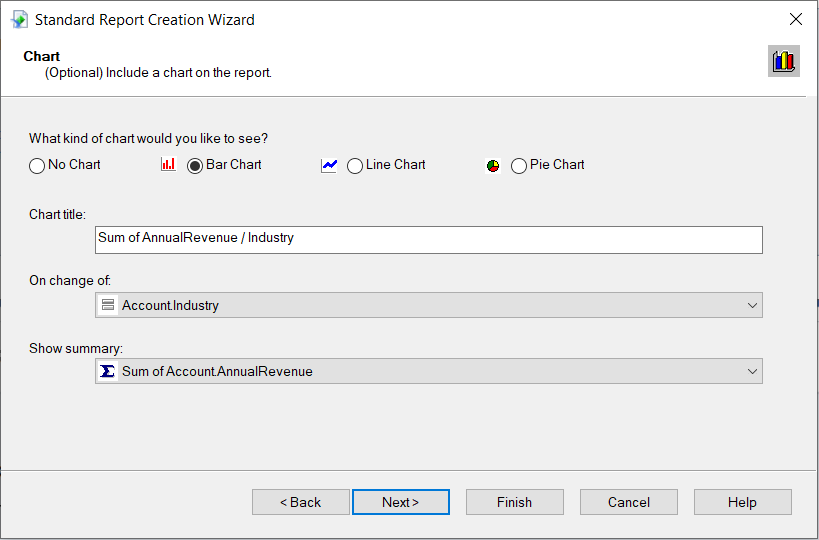 チャートの種類を選択