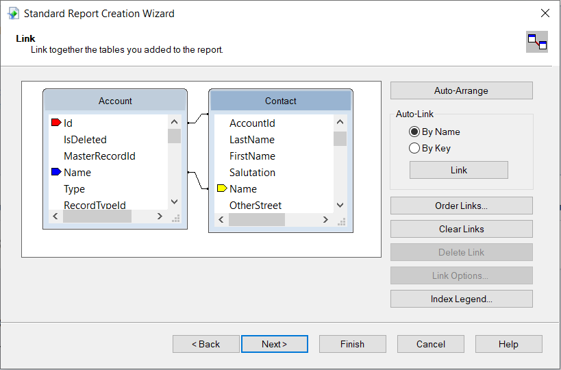 テーブルをリンク