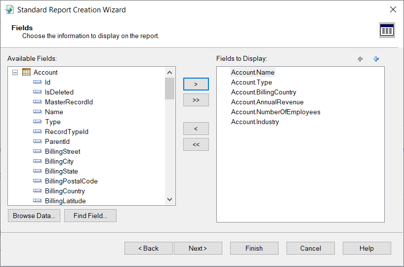 表示するフィールドを追加