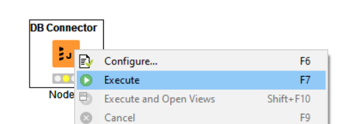 DB コネクタを実行