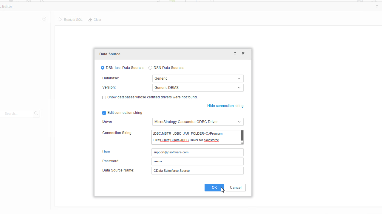 Creating a new data source for Shopify.