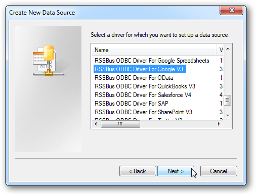 利用可能なテーブル一覧。