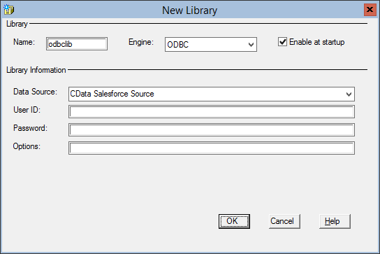 Creating a library for Teradata in SAS.