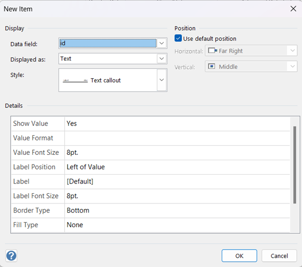 カラムのデータグラフィック
