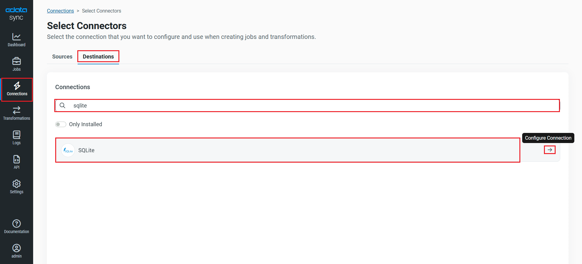 同期先接続のテスト