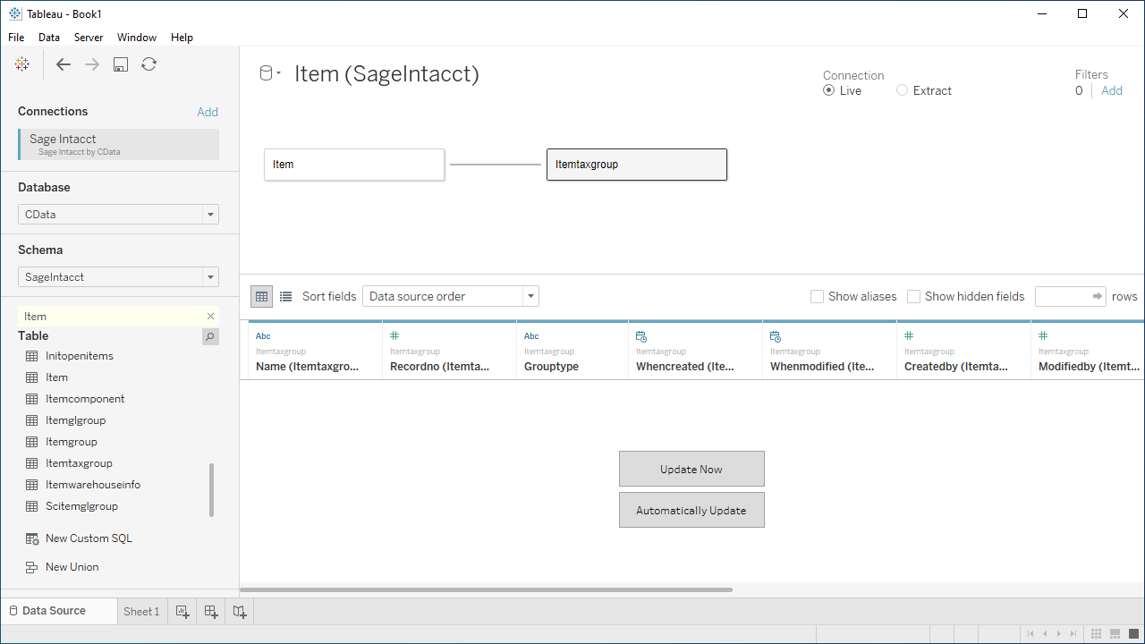 コネクタの接続を設定
